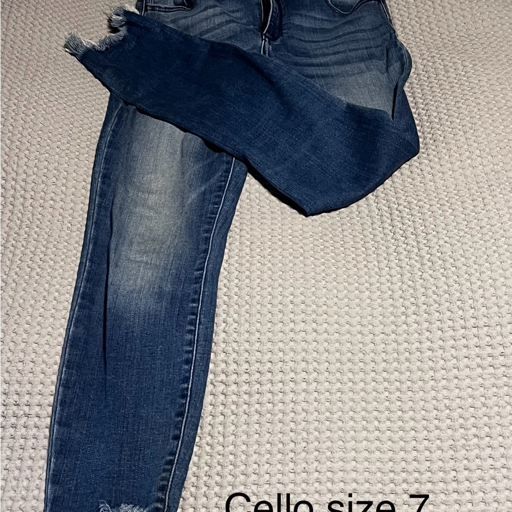 Cello Women's Dark Blue Cropped Jeans